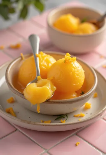 Sorbet de portocale cu crenguțe de rozmarin
