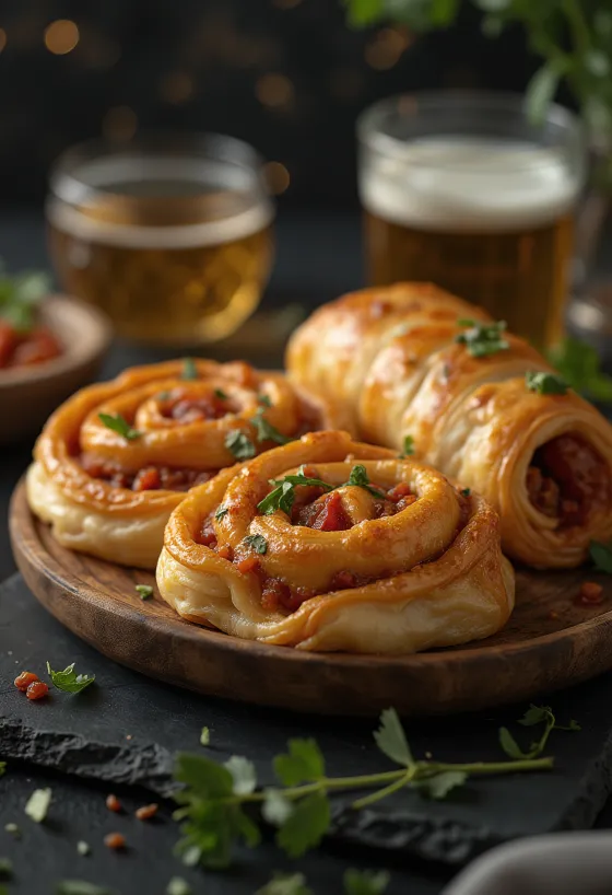 Burek cu carne și chili în foi crocante de plăcintă