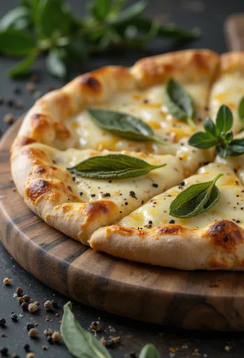 Pizza alla Salvia cu salvie și brânză