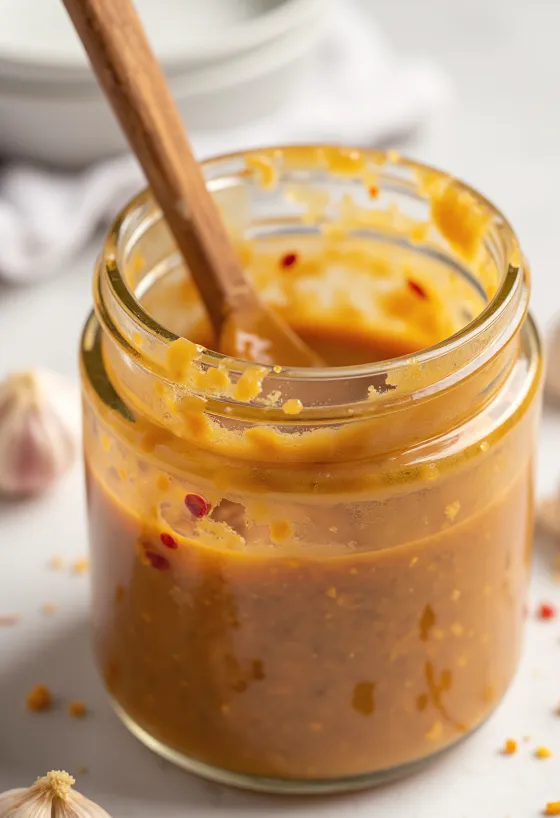 Marinadă densă cu unt de arahide și chili