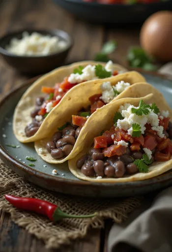 Tacos de Frijoles servit