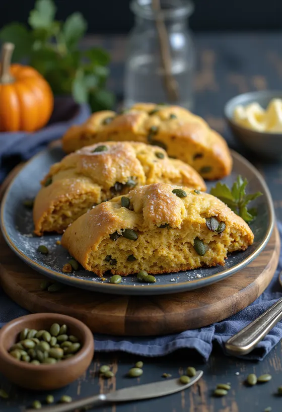 Scone cu semințe de dovleac