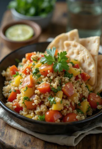 Tabbouleh cu pătrunjel proaspăt și mentă