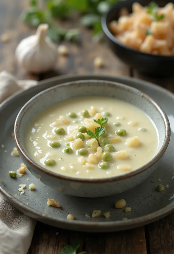 Sos de piper verde cu usturoi servit