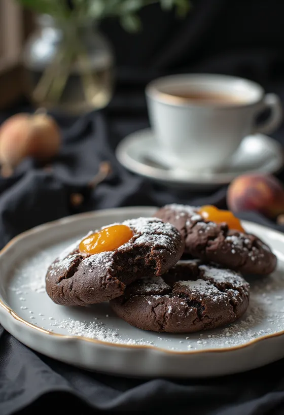 Linzer cu cacao servit