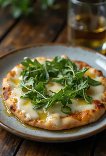 Pizza Bianca con Rucola cu rucola și brânză