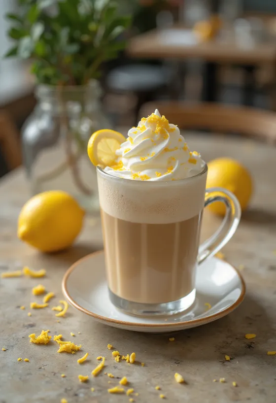 Frappé cu mentă și lămâie în pahar