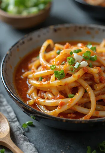 Pa Kimchi, kimchi de ceapă verde proaspăt și condimentat, preparat coreean