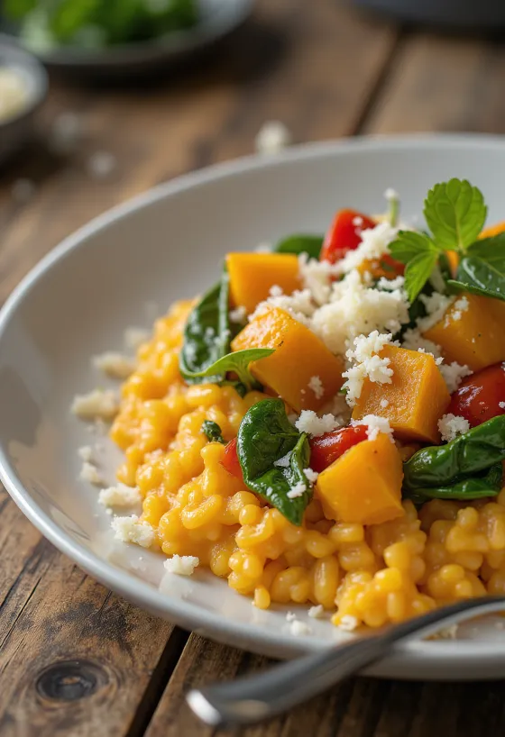 Risotto de dovleac cu legume