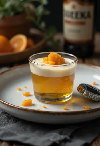 Panna Cotta cu Bere servită