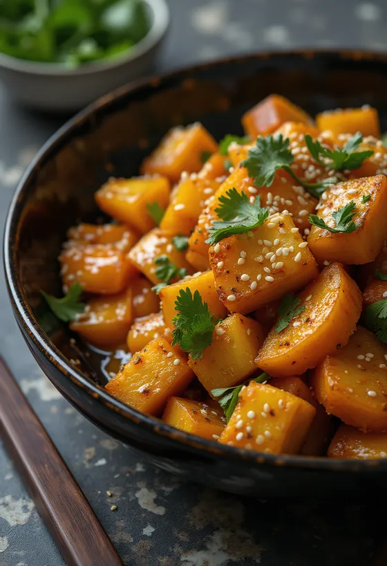 Wok de dovleac cu tofu curry