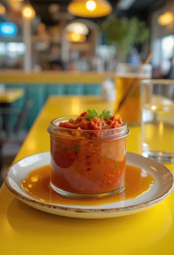 Sos Harissa servit cu legume la grătar