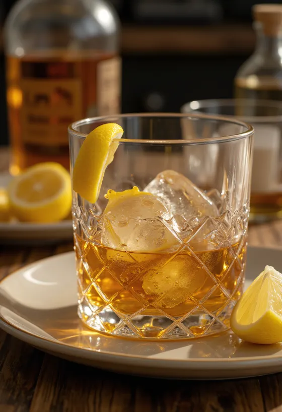 Whiskey cu miere în pahar