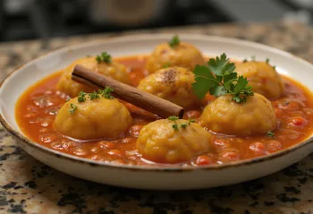 Gatte cu sos de roșii, curry indian cu găluște de năut