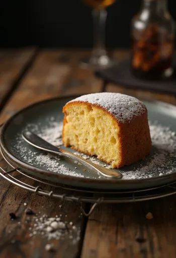 Tort cu unt brun servit feliat