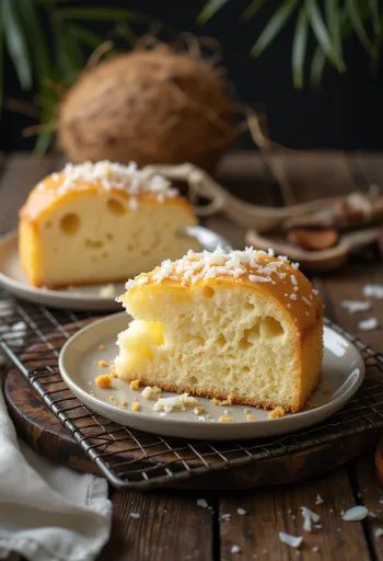 Pandișpan cu cocos servit