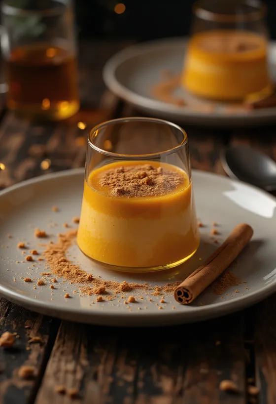 Panna cotta cu condimente de dovleac la pahar