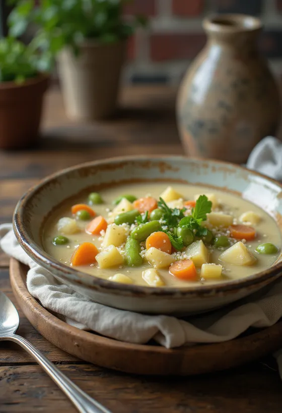 Chowder de legume, supă cu gust bogat și cremos