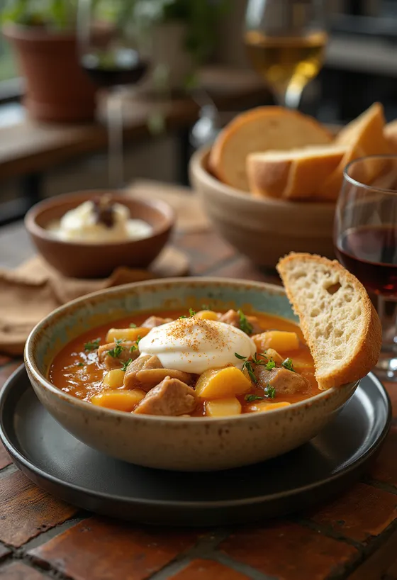 Varză secuiască tradițională cu carne de porc suculentă și varză murată, servită cu smântână.