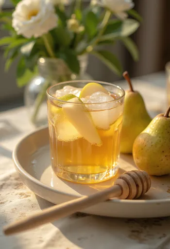 Cidru irlandez cu pere servit proaspăt