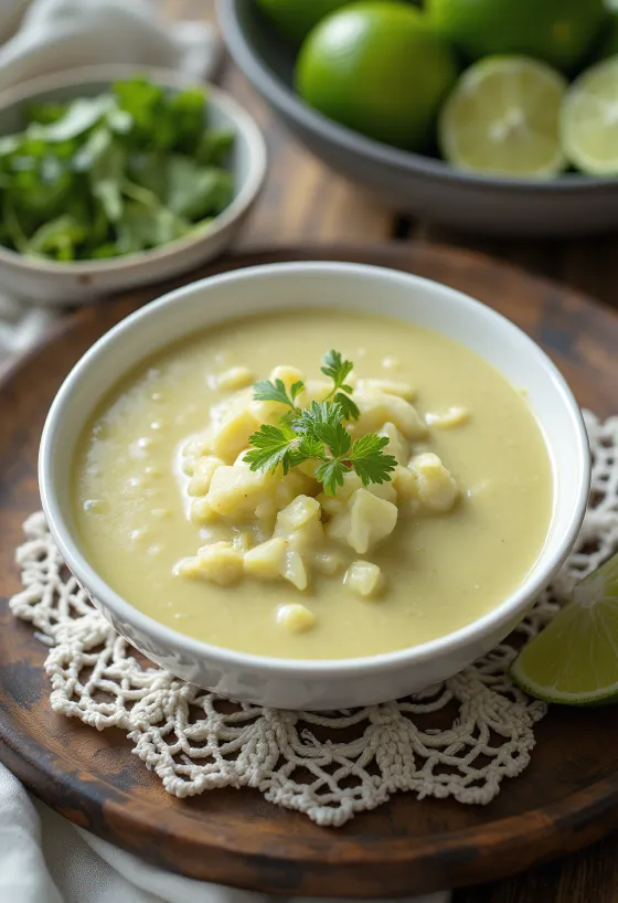 Sos curry cu lapte de cocos și lime servit