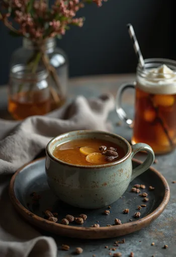 Cidru cu ienupăr servit în pahar