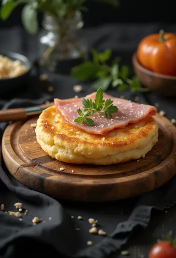 Crumpet cu șuncă, prăjituri aurii și moi