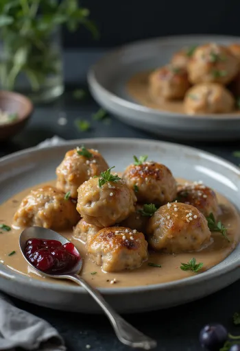 Köttbullar servit