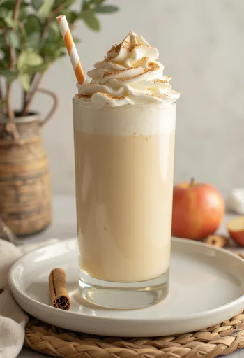 Milkshake de mere cu vanilie servit proaspăt