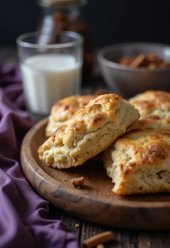 Scones cu scorțișoară servite