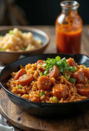 Jambalaya cu vită, ardei și orez
