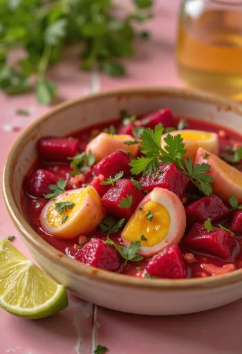 Curry de vinete și sfeclă cu lime