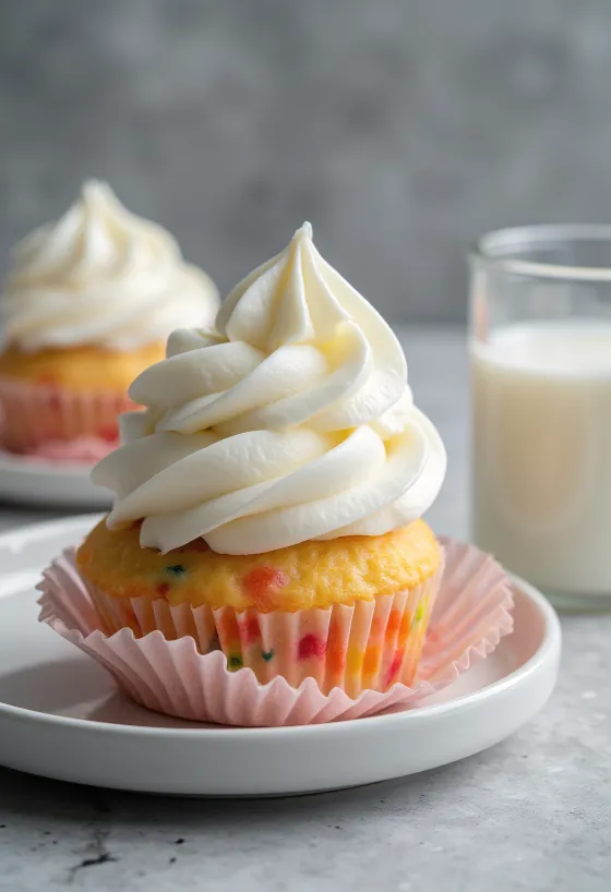 Cupcake curcubeu servit