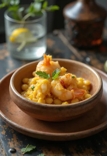 Acarajé cu vatapá, mâncare braziliană crocantă cu sos de cocos