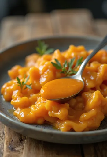 Sos de unt cu boia servit lângă carne la grătar