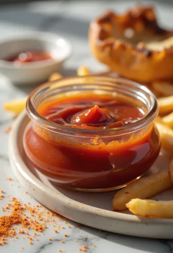Ketchup condimentat BBQ servit