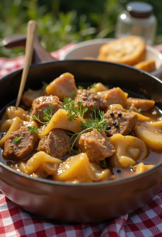 Karjalanpaisti servit cu cartofi fierți