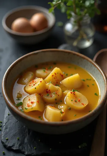 Supă Lebbencs îmbogățită cu paste, cartofi și slănină afumată