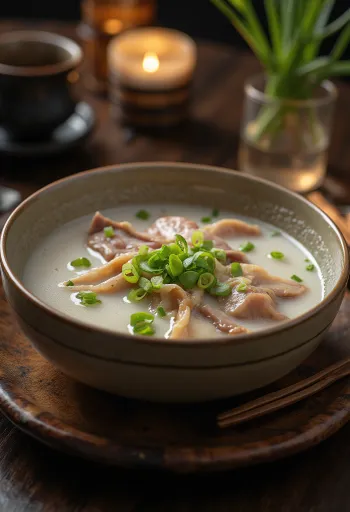 Seolleongtang Jjigae, supă coreeană de vită cu tofu și legume