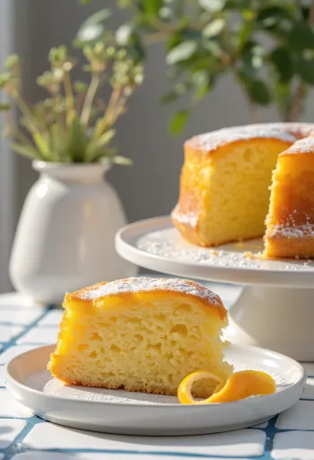 Tort cu portocale servit