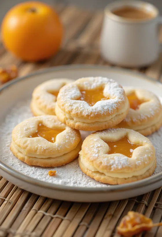 Linzer cu mere și portocale proaspete