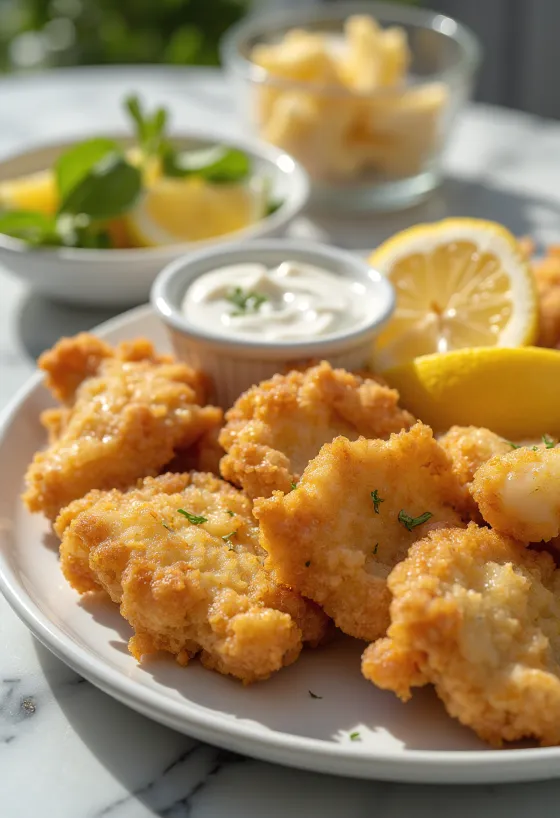 Creier pane servit în crustă crocantă cu legume proaspete