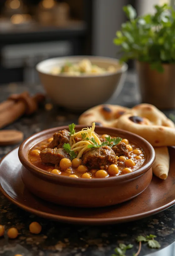 Nihari cu năut, ragu bogat de carne și condimente