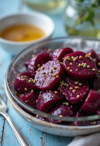 salată de sfeclă cu legume proaspete și dressing balsamic