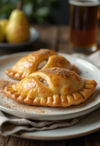 Empanada chiliană cu pere, empanada cu pere, în aluat auriu