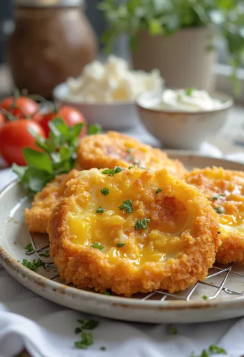 Vinete pane în crustă crocantă, prăjite auriu