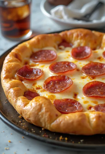 Focaccia cu salam servită