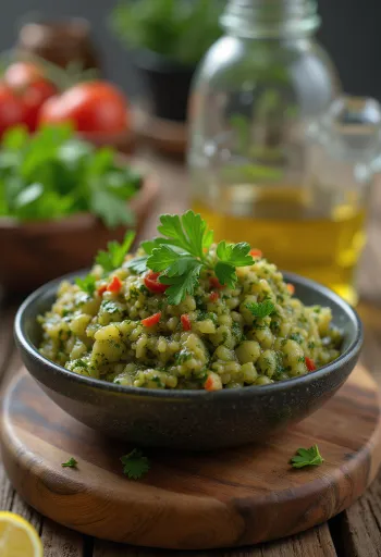 Sos chimichurri servit cu preparate la grătar