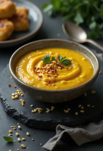 Sos curry cu susan galben auriu în bol