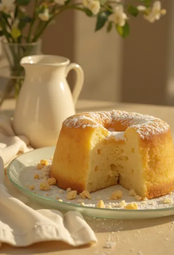 Tort de marțipan fără gluten servit feliat